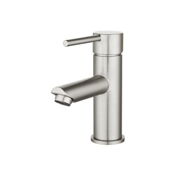 Round Brushed Bathroom Basin Mixer Tap Sink Counter Top Faucet WELS