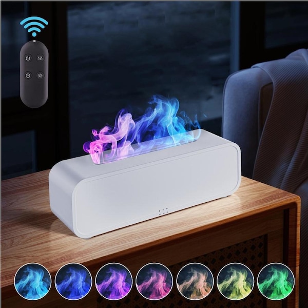 ACA 7 Colours Aromatherapy Diffuser LED Ultrasonic Air Humidifier Purifier Sound Rhythm Reactive White