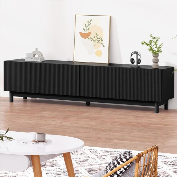 ALFORDSON Entertainment Unit TV Cabinet Stand 180cm Black