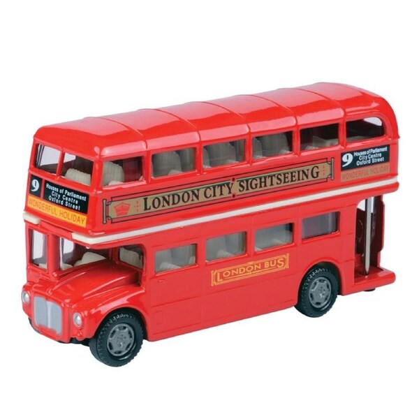 Motormax 5" London Bus Double Decker Red Model Toy