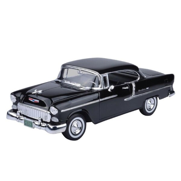 Motormax 1:18 Scale 1955 Chevy Bel Air Coupe Black Model Car