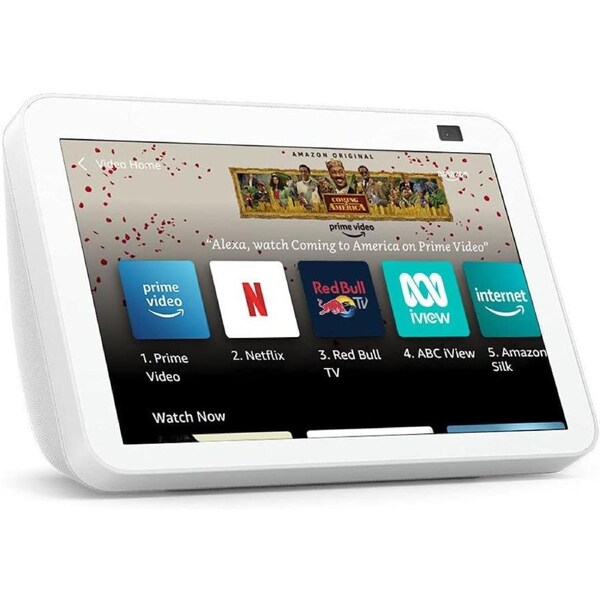 Amazon Echo Show 8 (2nd Gen) HD smart display with Alexa - Glacier White - White