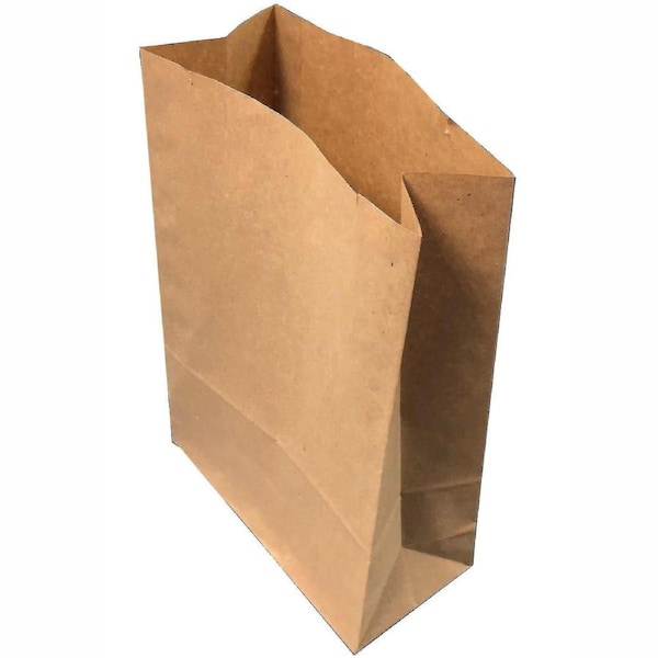 100pcs Takeaway Packaging Bags Food Coated Packaging Bags Oil-proof Kraft Paper Bags Square Bottom Packaging Bags