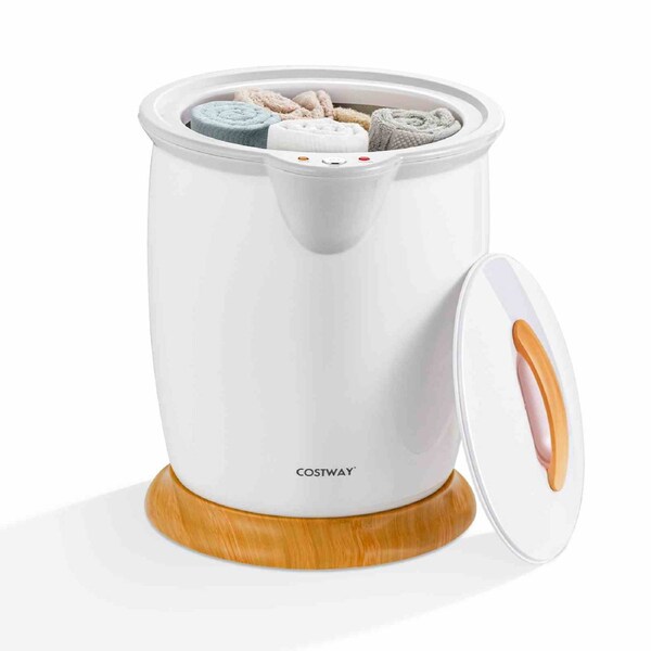 Costway 20L Portable Towel Warmer Bucket Electric Auto Shut off Heated Rail w/Fragrance Holder