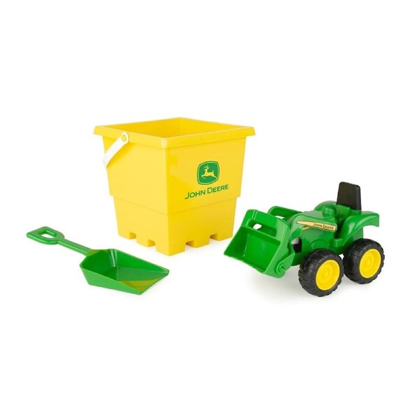 John Deere Kids Sandbox Toy Set with Tractor, Bucket, and Shovel