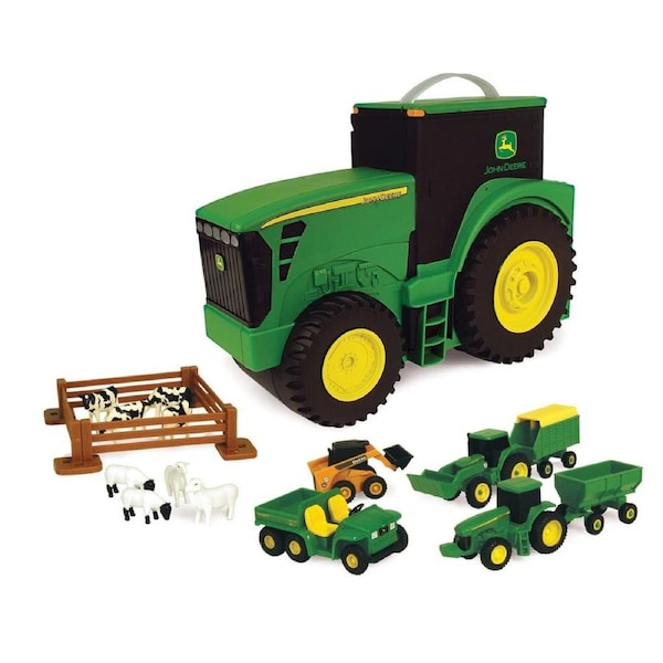 John Deere Fun on the Go Tractor Carry Case Value Set