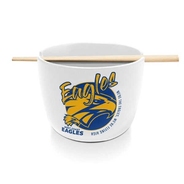 West Coast Eagles AFL Ceramic Noodle Bowl and Chopsticks