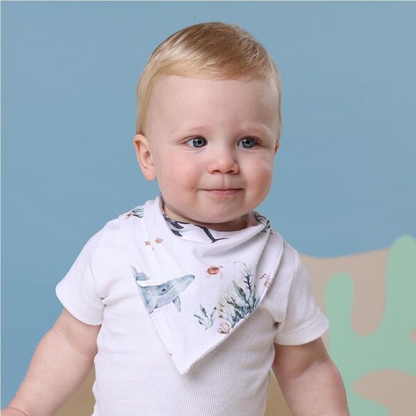Snuggle Hunny Ocean Organic Dribble Bib