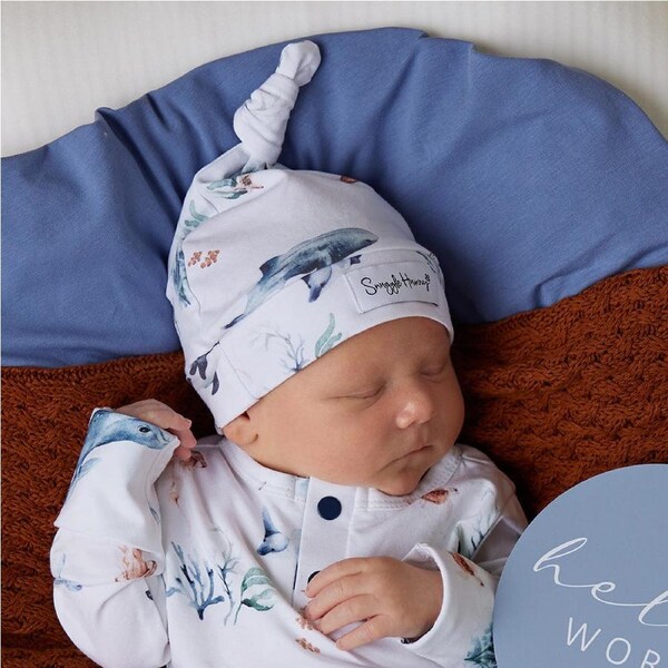 Snuggle Hunny Ocean Organic Knotted Beanie