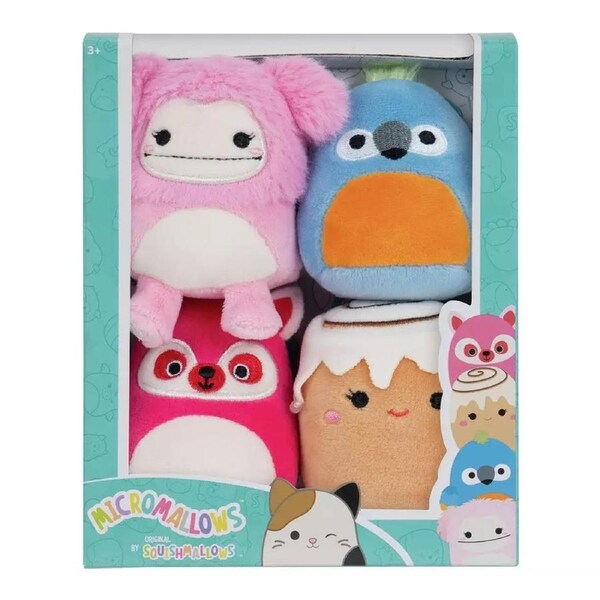 Squishmallows Micromallows 2.5 inch Plush 4 Pack (Brina the Bigfoot)