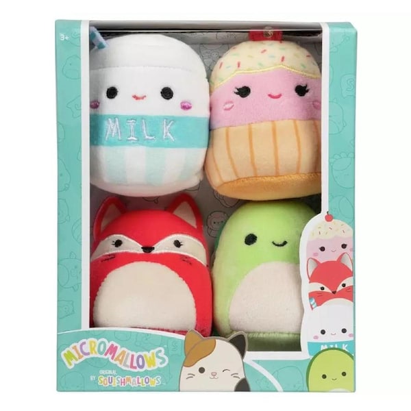 Squishmallows Micromallows 2.5 inch Plush 4 Pack (Melly the Milk)