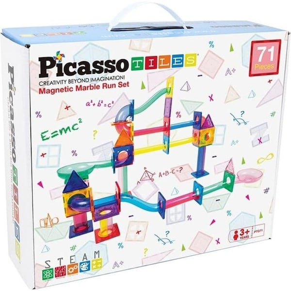 71pc Picasso Tiles Kids Marble Run Building Blocks Educational Toy Set 3y+