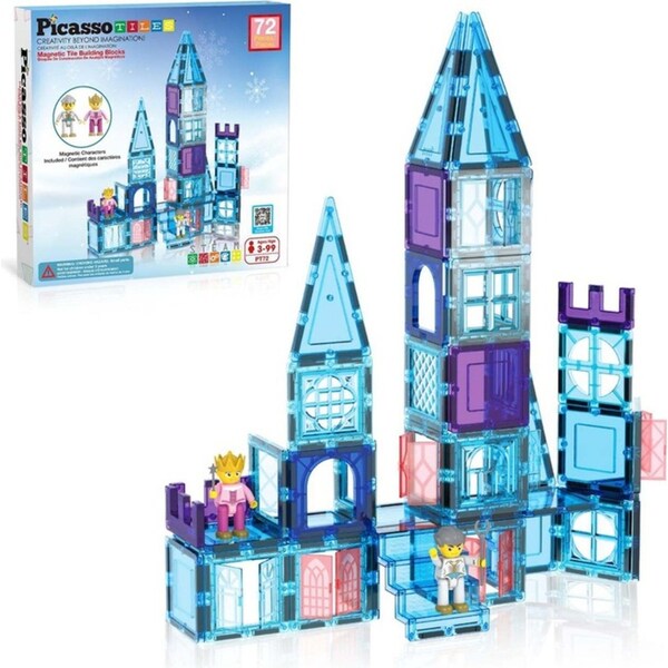 72pc Picasso Tiles Ice Castle Magnet Kids Building Toy w/ Characters 3y+