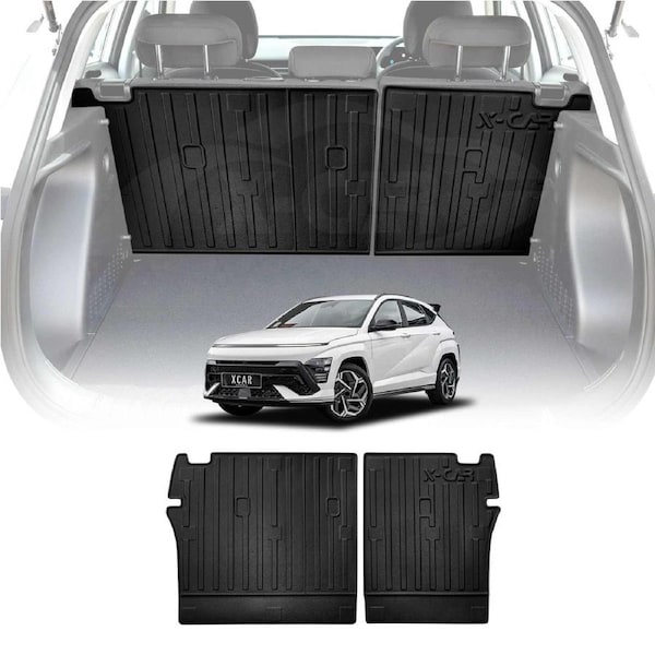 Back Seat Protector for Hyundai Kona 2023-Onwards All Weather Heavy Duty Car Seat Kick Mats Cover