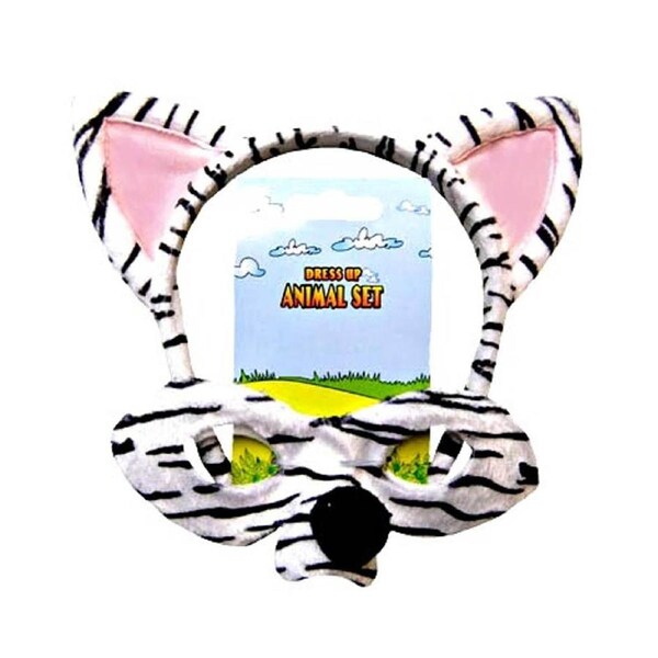 Zebra Headband and Mask Set