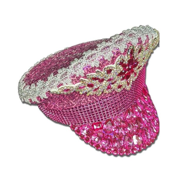 Pink Jeweled Festival Hat