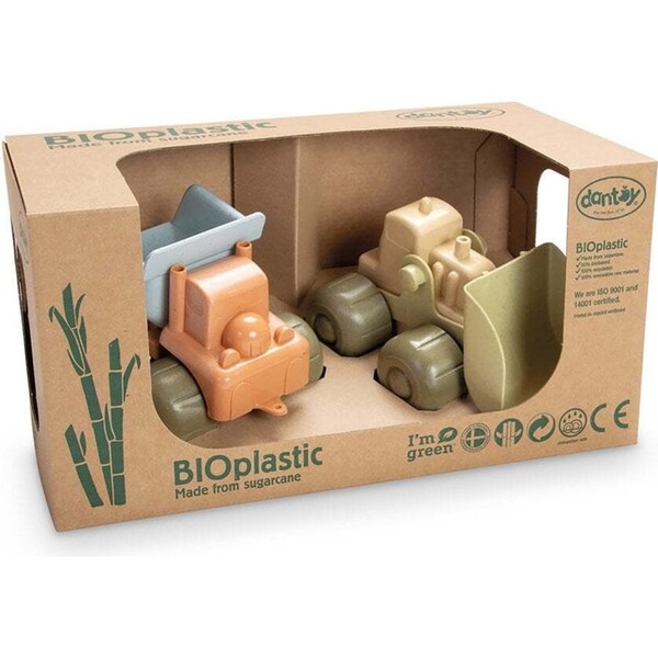 2pc Dantoy BIOplastic Construction Vehicle Kids/Children Sandpit Toy Set 2y+