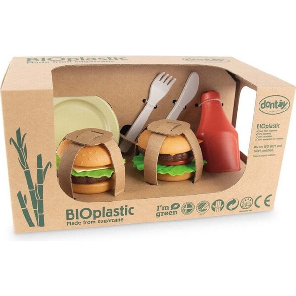 Dantoy BIOplastic Burger Kitchen Pretend Role Play Kids/Children Toy Set 2y+