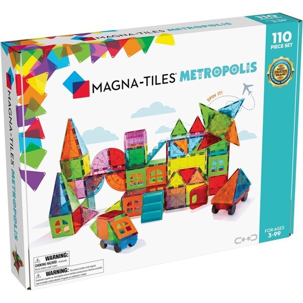 110pc Magna-Tiles Metropolis Set Kids/Children Magnetic Building Toy 3y+