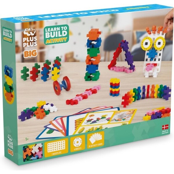 Plus Plus Big Learn To Build Kids/Children Building Blocks Activity Set 2y+