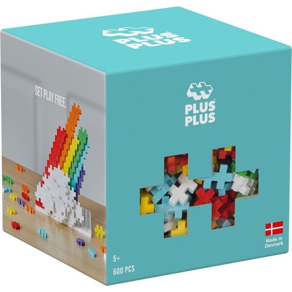 600pc Plus Plus 11x11cm Rainbow Kids/Children Educational 3D Puzzle Toy 5y+