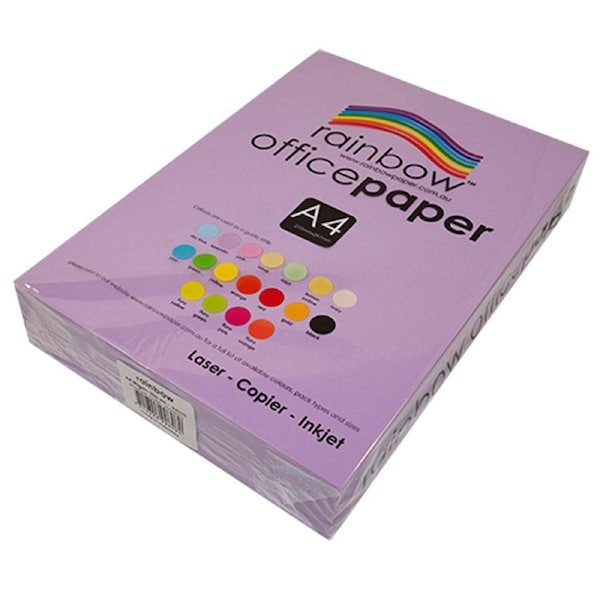 Rainbow 80gsm A4 Copy Paper 500pk (Mauve)