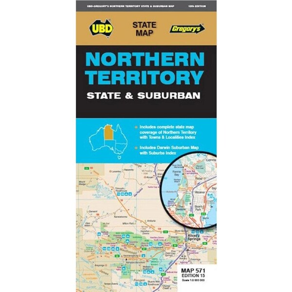 Northern Territory State and Suburban Map 571 15yh Edition