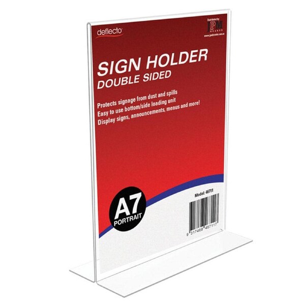 Deflecto Double Sided Portrait Sign Holder A7