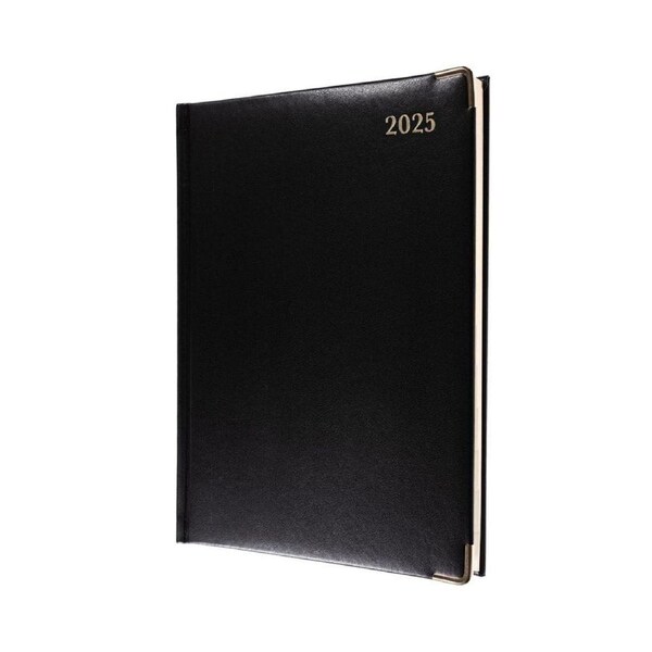 Collins Classic Manager Quarto 1DTP 2025 Diary (Black)