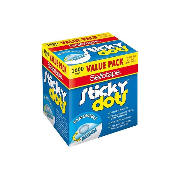 Sellotape Removable Sticky Dots (Pack of 1600)