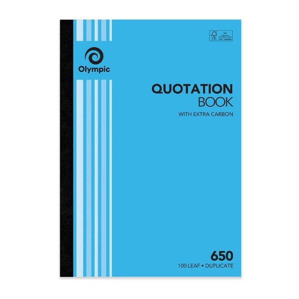 Olympic No 650 Duplicate Quotation Book