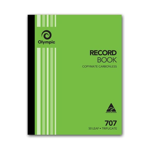 Olympic No 707 Triplicate Copymate Carbonless Record Book