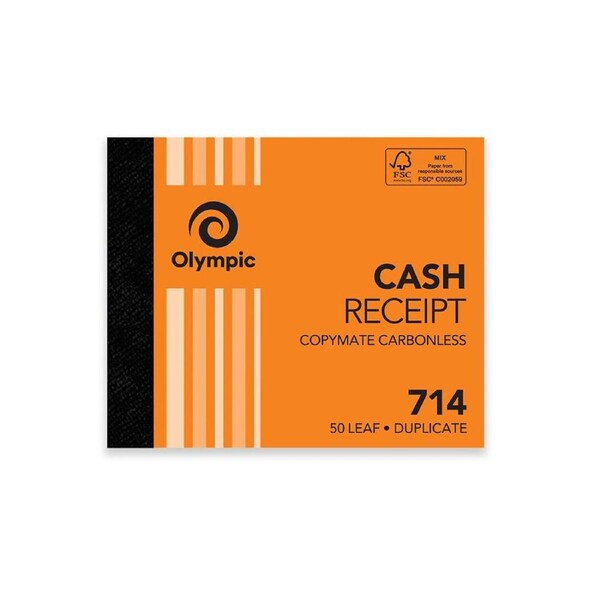 Olympic No 714 Duplicate Copymate Carbonless Cash Receipt