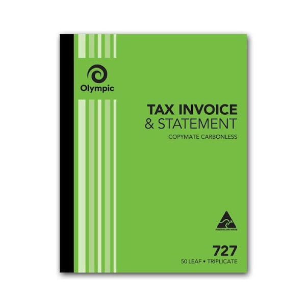 Olympic No 727 Triplicate Tax Invoice & Statement (50 Leaf)