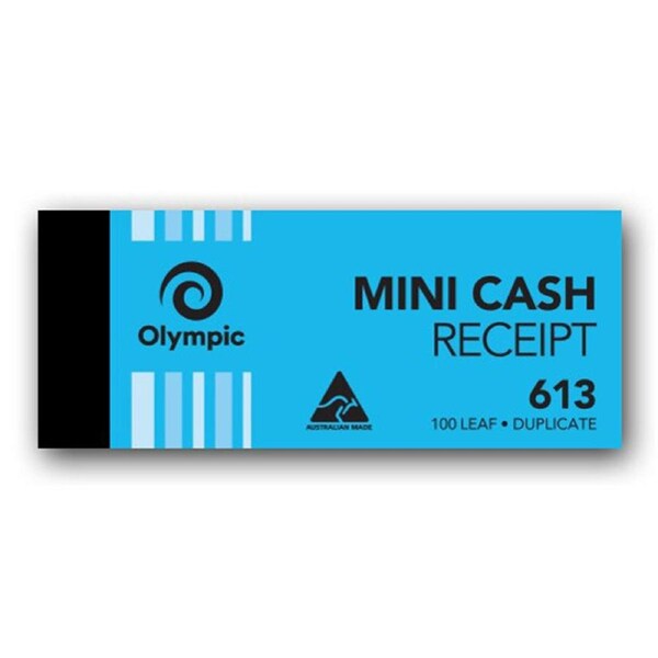Olympic No 613 Duplicate Mini Cash Receipt Book (100 Leaf)