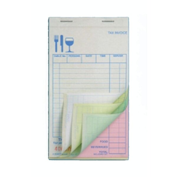 Zions Quadruplicate Restaurant Docket Book Carbonless 15Q