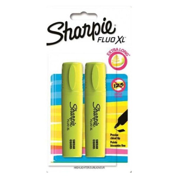 Sharpie Flat Highlighter 2pcs (Yellow)