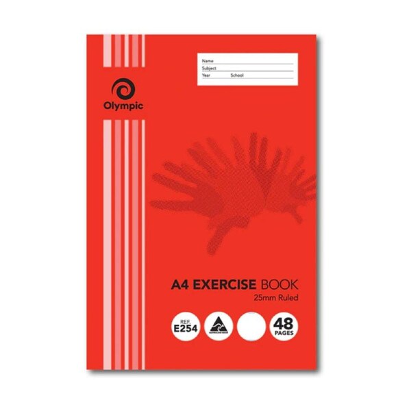 Olympic A4 Ruled Exercise Book 25mm 48pg