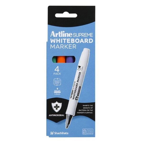 Artline Bright Supreme Whiteboard Marker (Pack of 4)