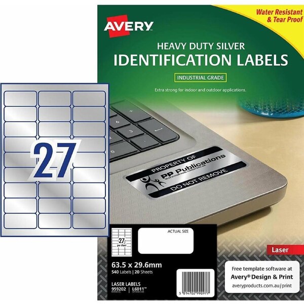 Avery Silver Identification Label