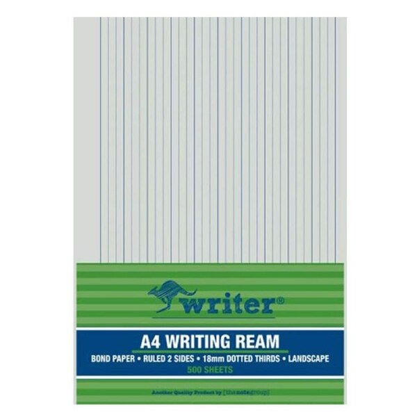 Writer A4 9mm Dotted Thirds Portrait Exam Paper Ream