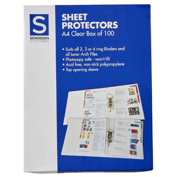 Stat Sheet Protectors 40 micron 100/box A4 (Clear)