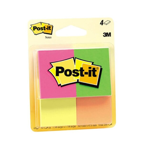 Post-it Notes 200 Sheets 35x48mm (4 Capetown Colours)