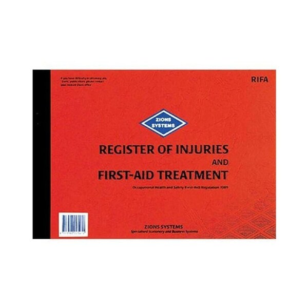 Zions Register of Injuries & First Aid Treatment Book (RIFA)