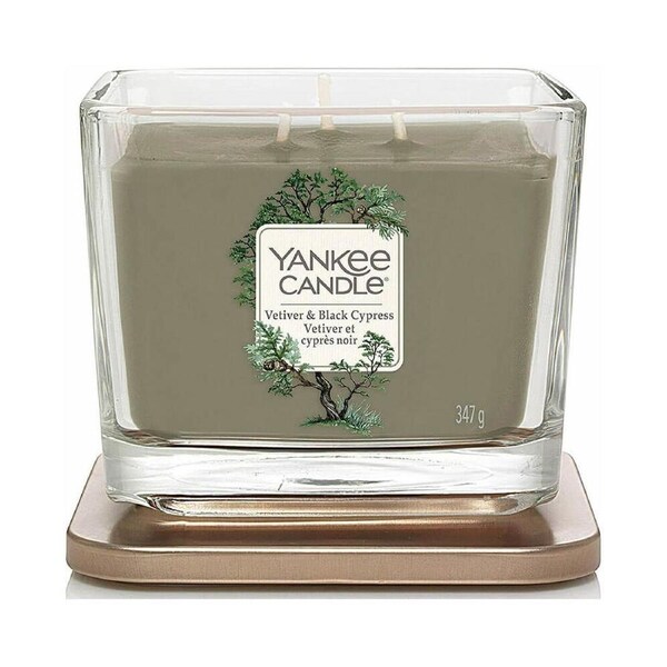 Yankee Candle Square Xmas Vetiver & Black Cypress (3-Wick)