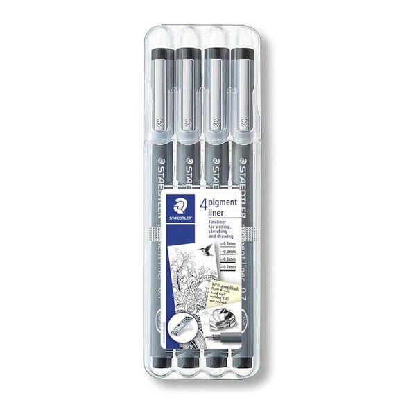 Staedtler Pigment Liner Pen (Wallet of 4)