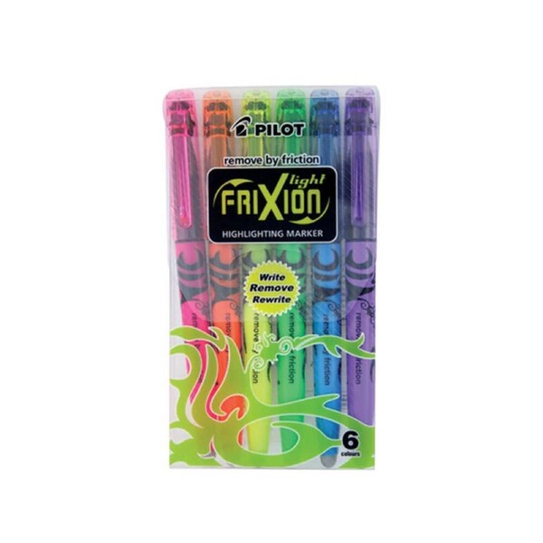 Frixion Light Erasable Highlighter Assorted (Wallet of 6)