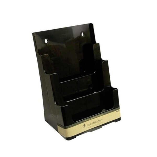 Deflecto 3 Tier Brochure Holder A4 (Black)