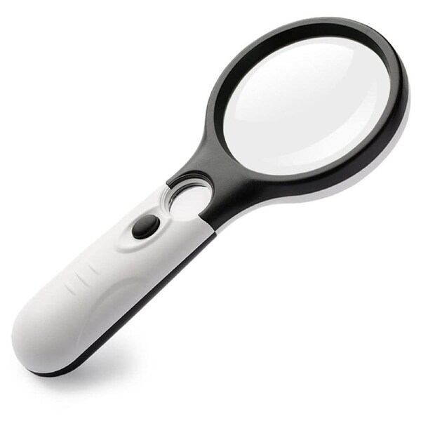 Handheld Magnifying Glass With 3LED Light 45X High Power Illuminated Magnifier