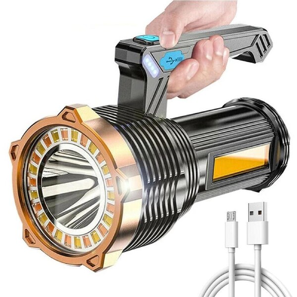 High Powered Flashlight Super Bright Torch USB Rechargeable Lamp 12000000LM LED